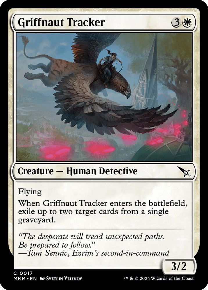 2024 Magic: The Gathering: Murders at Karlov Manor (MKM) - Griffnaut Tracker (#17, Common)