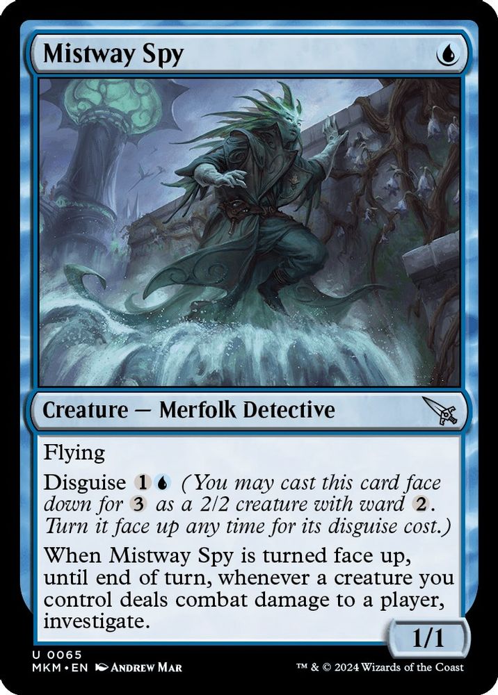 2024 Magic: The Gathering: Murders at Karlov Manor (MKM) - Mistway Spy (#65, Uncommon) (, Near Mint)
