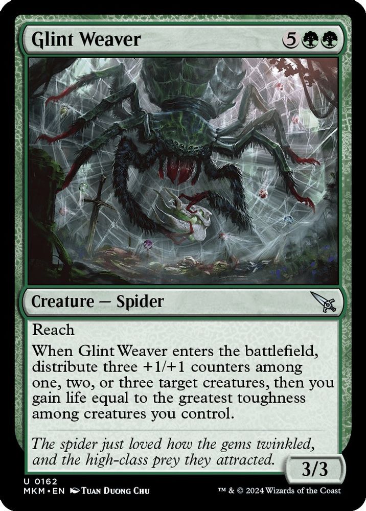 2024 Magic: The Gathering: Murders at Karlov Manor (MKM) - Glint Weaver (#162, Uncommon) (, Near Mint)