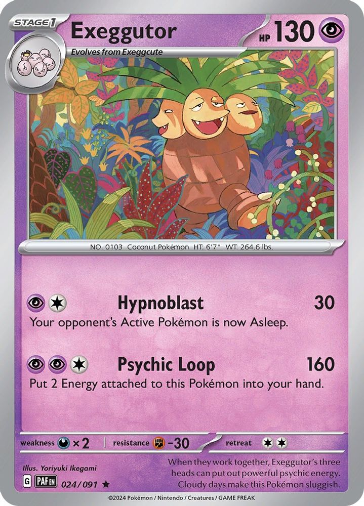 2024 Pokemon: SV: Paldean Fates (PAF) - Exeggutor (#024/091, Rare)