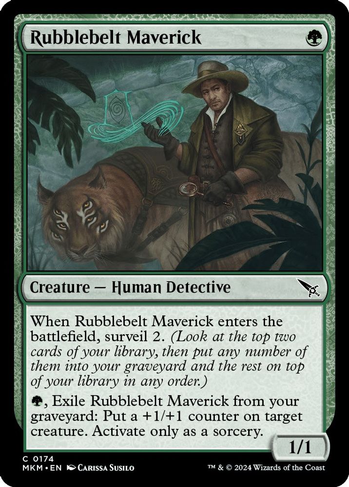2024 Magic: The Gathering: Murders at Karlov Manor (MKM) - Rubblebelt Maverick (#174, Common)