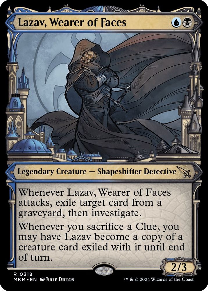 2024 Magic: The Gathering: Murders at Karlov Manor (MKM) - Lazav Wearer of Faces Showcase 0318 (#318, Rare) (, Near Mint)