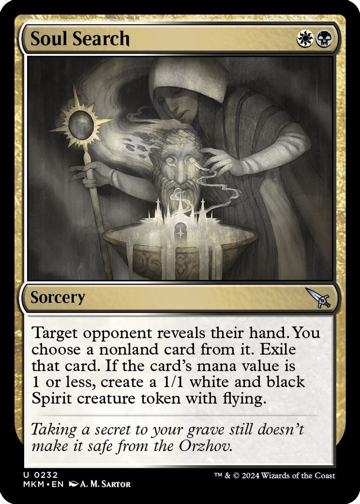 2024 Magic: The Gathering: Murders at Karlov Manor (MKM) - Soul Search (#232, Uncommon) (, Near Mint)