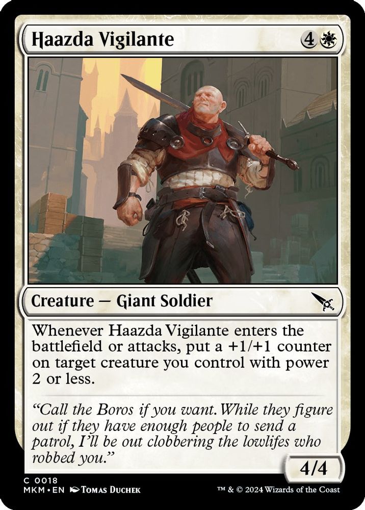 2024 Magic: The Gathering: Murders at Karlov Manor (MKM) - Haazda Vigilante (#18, Common)
