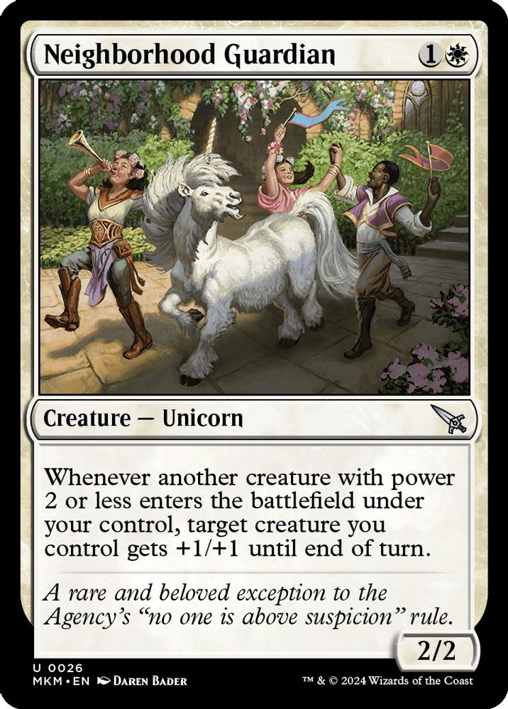 2024 Magic: The Gathering: Murders at Karlov Manor (MKM) - Neighborhood Guardian (#26, Uncommon)