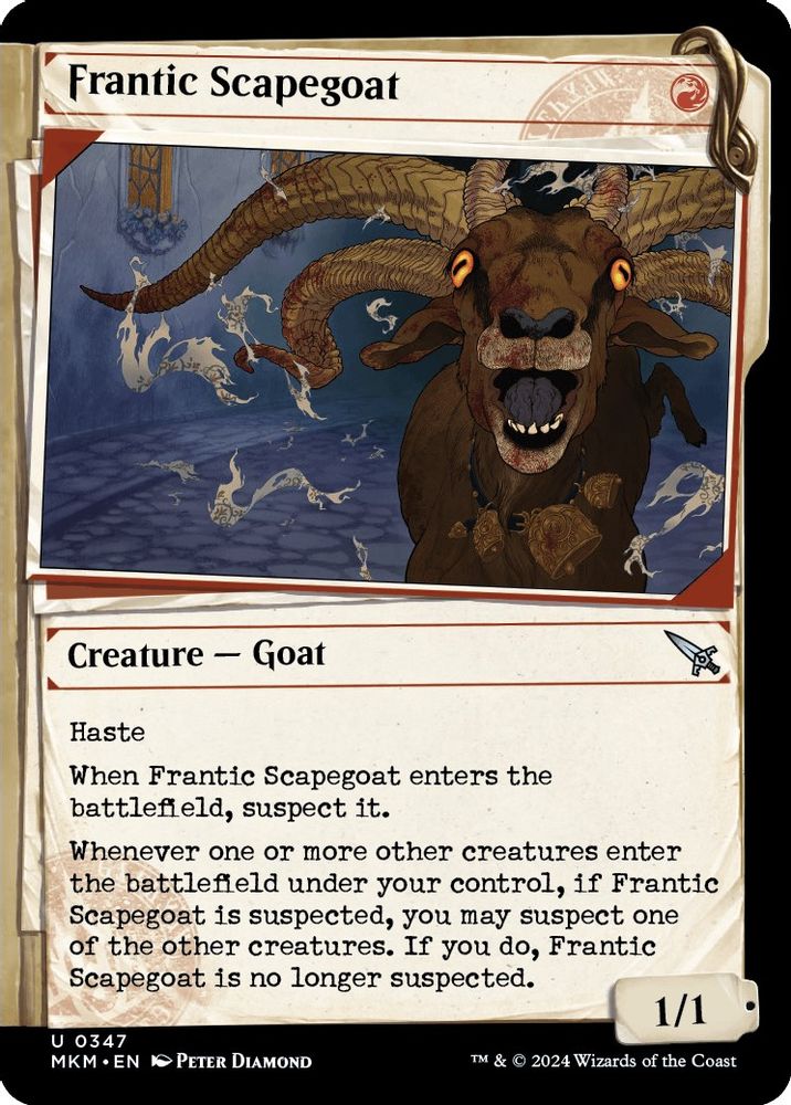 2024 Magic: The Gathering: Murders at Karlov Manor (MKM) - Frantic Scapegoat Showcase (#347, Uncommon) (, Near Mint)