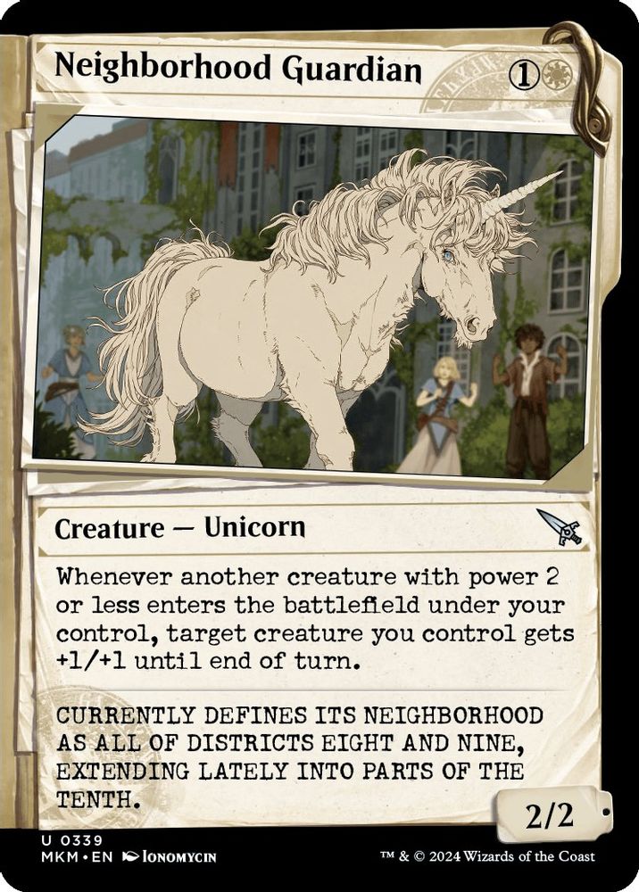 2024 Magic: The Gathering: Murders at Karlov Manor (MKM) - Neighborhood Guardian Showcase (#339, Uncommon) (, Near Mint)