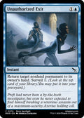 2024 Magic: The Gathering: Murders at Karlov Manor (MKM) - Unauthorized Exit (#74, Common)