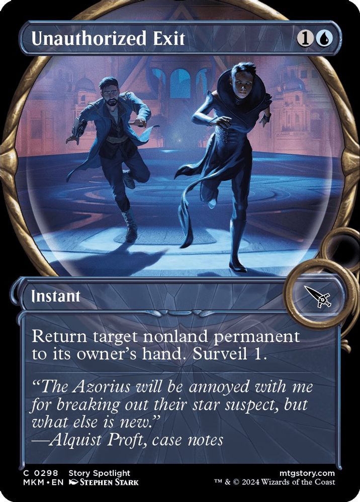 2024 Magic: The Gathering: Murders at Karlov Manor (MKM) - Unauthorized Exit Showcase (#298, Common) (, Near Mint)