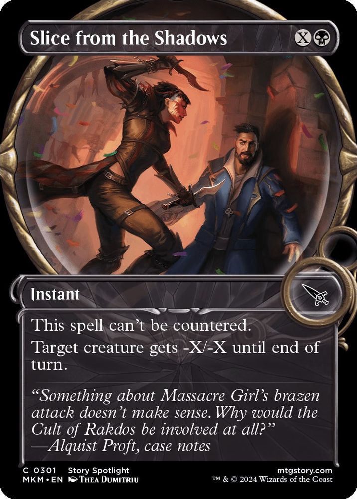 2024 Magic: The Gathering: Murders at Karlov Manor (MKM) - Slice from the Shadows Showcase (#301, Common)