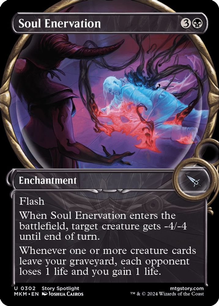 2024 Magic: The Gathering: Murders at Karlov Manor (MKM) - Soul Enervation Showcase (#302, Uncommon) (, Near Mint)