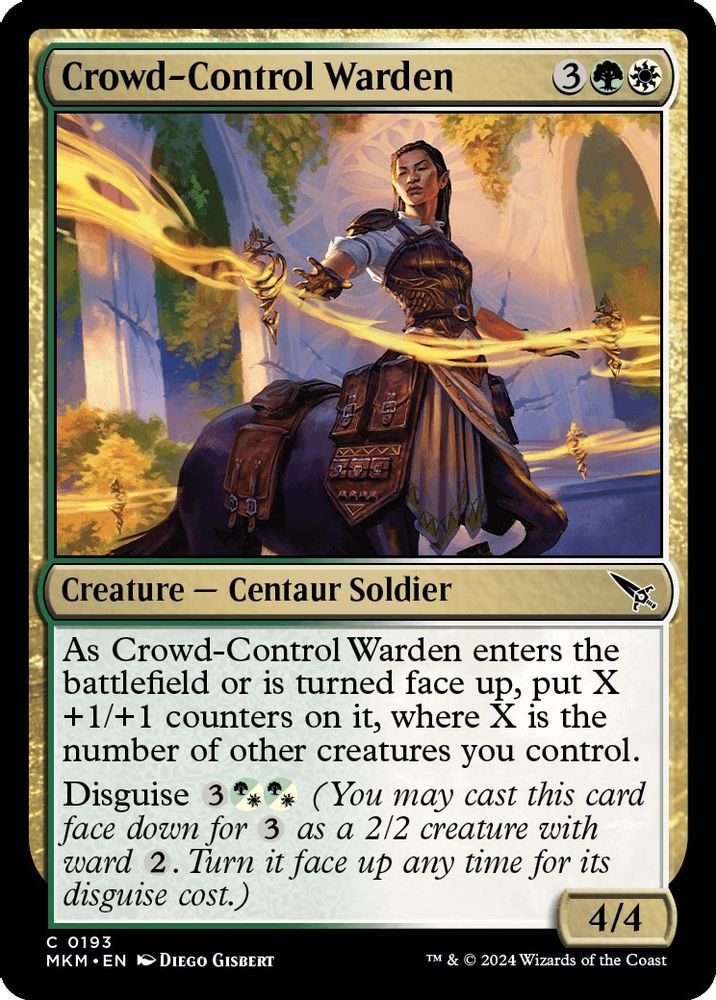 2024 Magic: The Gathering: Murders at Karlov Manor (MKM) - Crowd Control Warden (#193, Common)