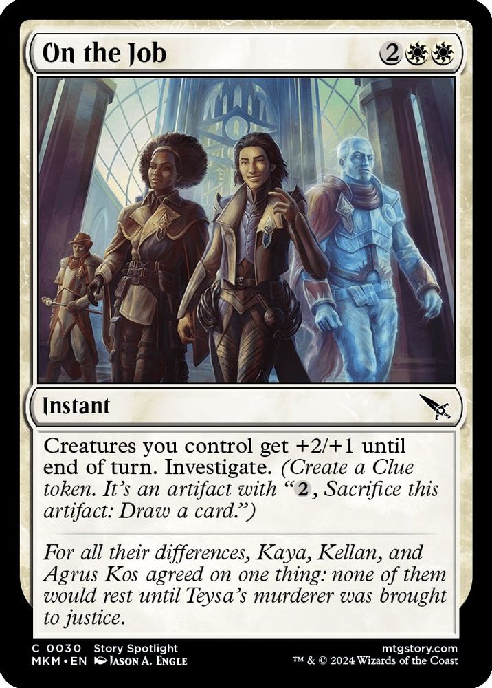 2024 Magic: The Gathering: Murders at Karlov Manor (MKM) - On the Job (#30, Common)