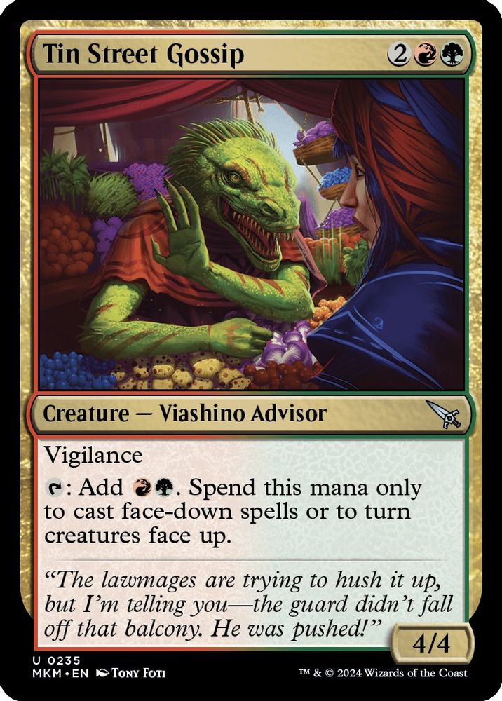2024 Magic: The Gathering: Murders at Karlov Manor (MKM) - Tin Street Gossip (#235, Uncommon)