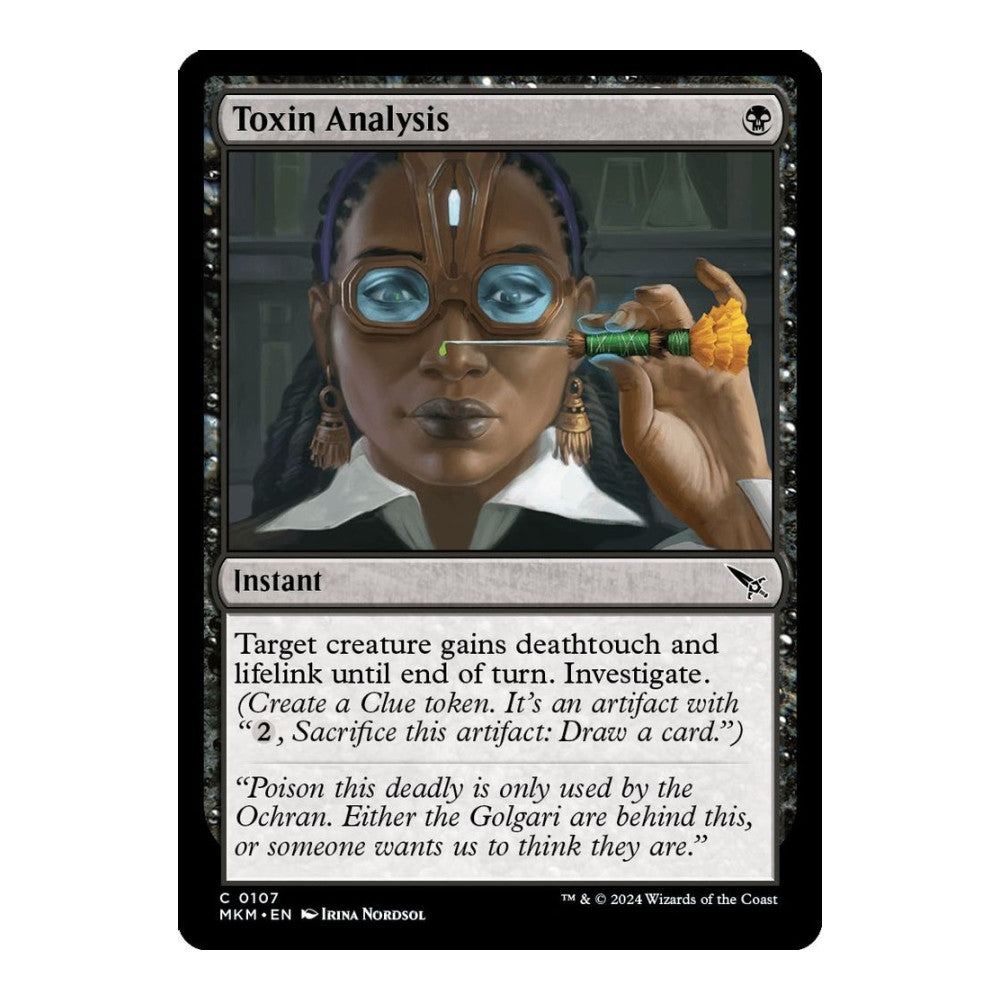 2024 Magic: The Gathering: Murders at Karlov Manor (MKM) - Toxin Analysis (#107, Common) (Foil, Near Mint)