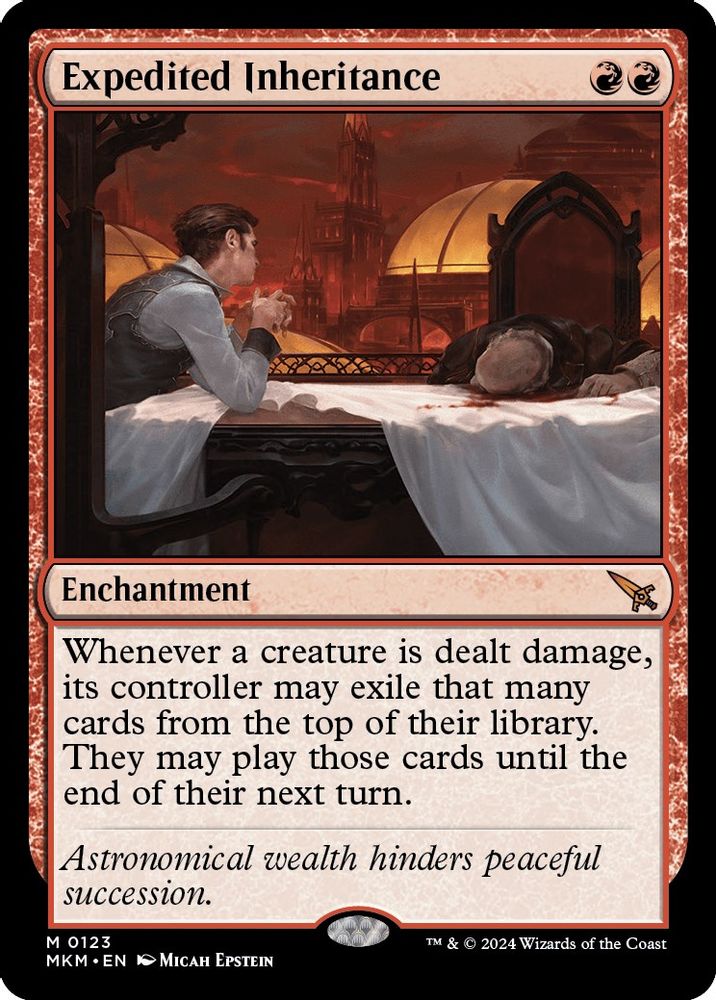 2024 Magic: The Gathering: Murders at Karlov Manor (MKM) - Expedited Inheritance (#123, Mythic Rare) (, Near Mint)