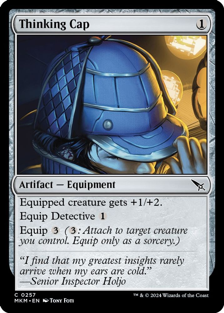2024 Magic: The Gathering: Murders at Karlov Manor (MKM) - Thinking Cap (#257, Common)