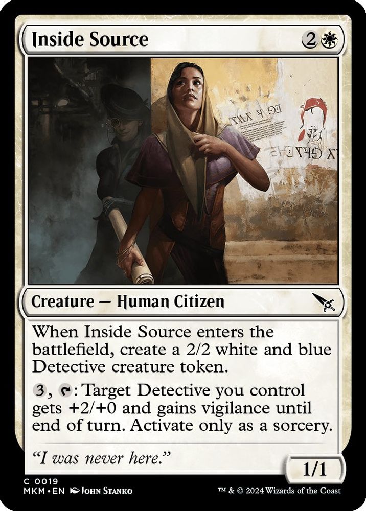 2024 Magic: The Gathering: Murders at Karlov Manor (MKM) - Inside Source (#19, Common)