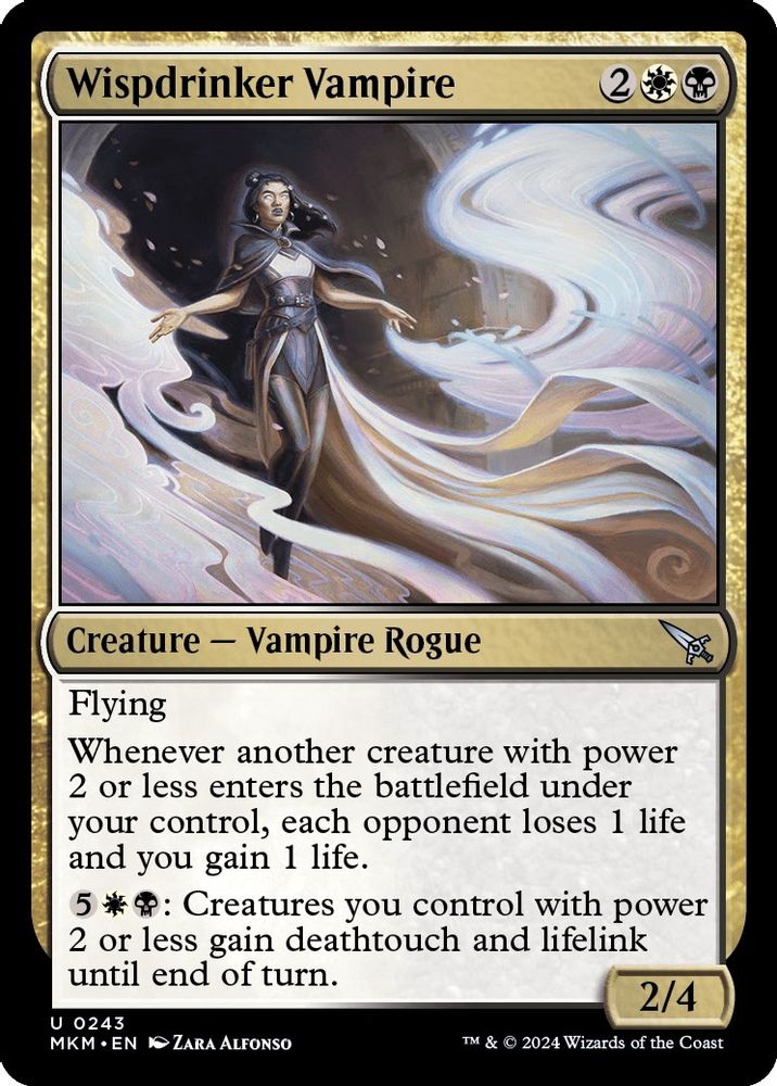 2024 Magic: The Gathering: Murders at Karlov Manor (MKM) - Wispdrinker Vampire (#243, Uncommon)