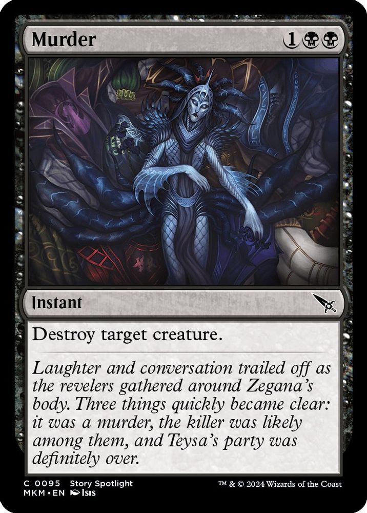 2024 Magic: The Gathering: Murders at Karlov Manor (MKM) - Murder (#95, Common)