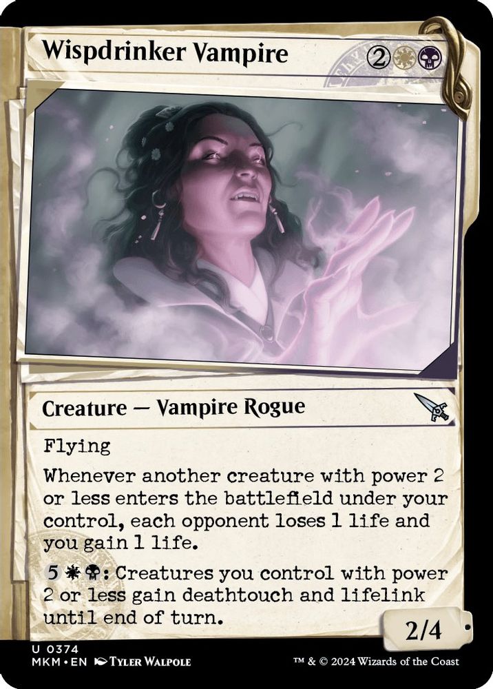 2024 Magic: The Gathering: Murders at Karlov Manor (MKM) - Wispdrinker Vampire Showcase (#374, Uncommon) (, Near Mint)
