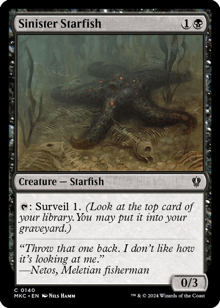 2024 Magic: The Gathering: Commander: Murders at Karlov Manor (MKC) - Sinister Starfish (#140, Common) (, Near Mint)