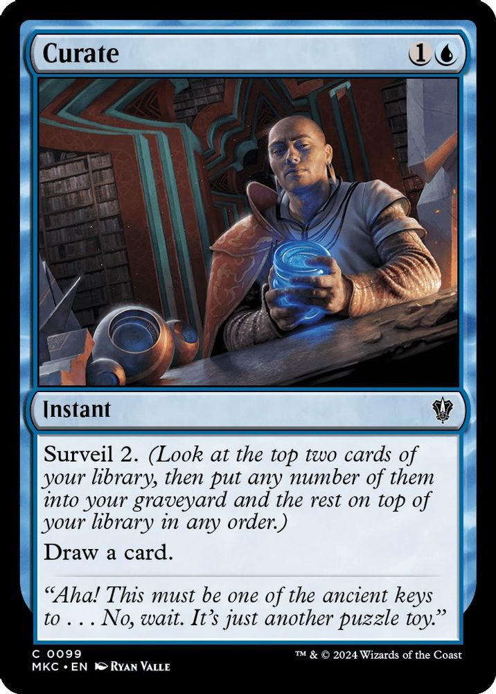 2024 Magic: The Gathering: Commander: Murders at Karlov Manor (MKC) - Curate (#99, Common) (, Near Mint)