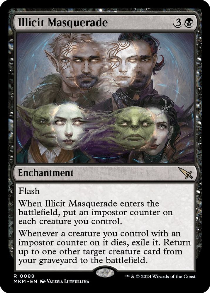 2024 Magic: The Gathering: Murders at Karlov Manor (MKM) - Illicit Masquerade (#88, Rare) (, Near Mint)