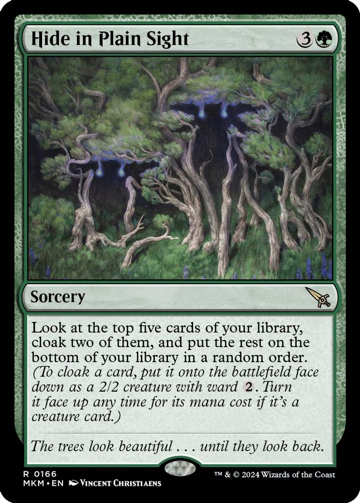 2024 Magic: The Gathering: Murders at Karlov Manor (MKM) - Hide in Plain Sight (#166, Rare) (, Near Mint)