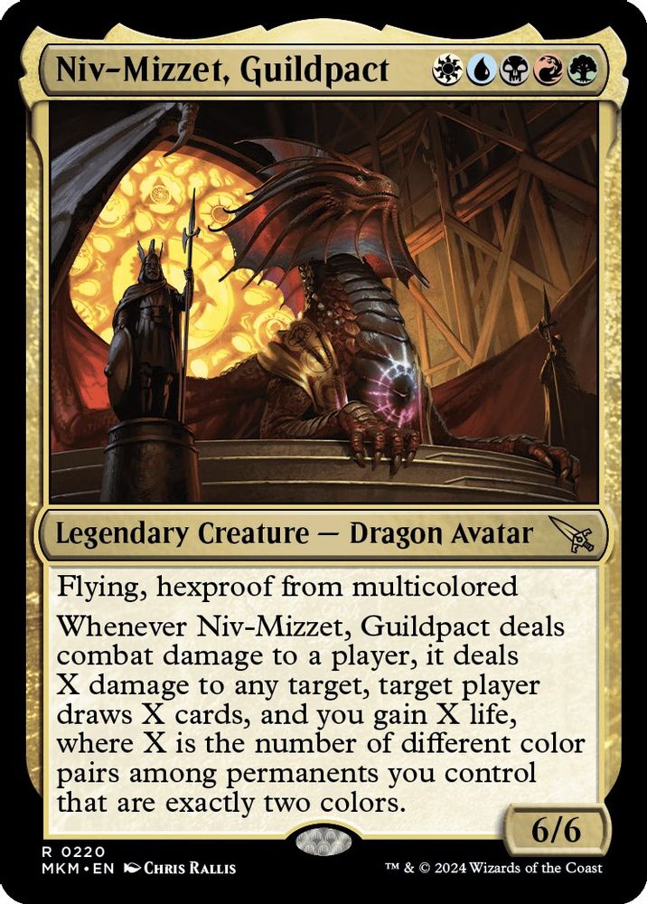 2024 Magic: The Gathering: Murders at Karlov Manor (MKM) - Niv Mizzet Guildpact (#220, Rare) (, Near Mint)