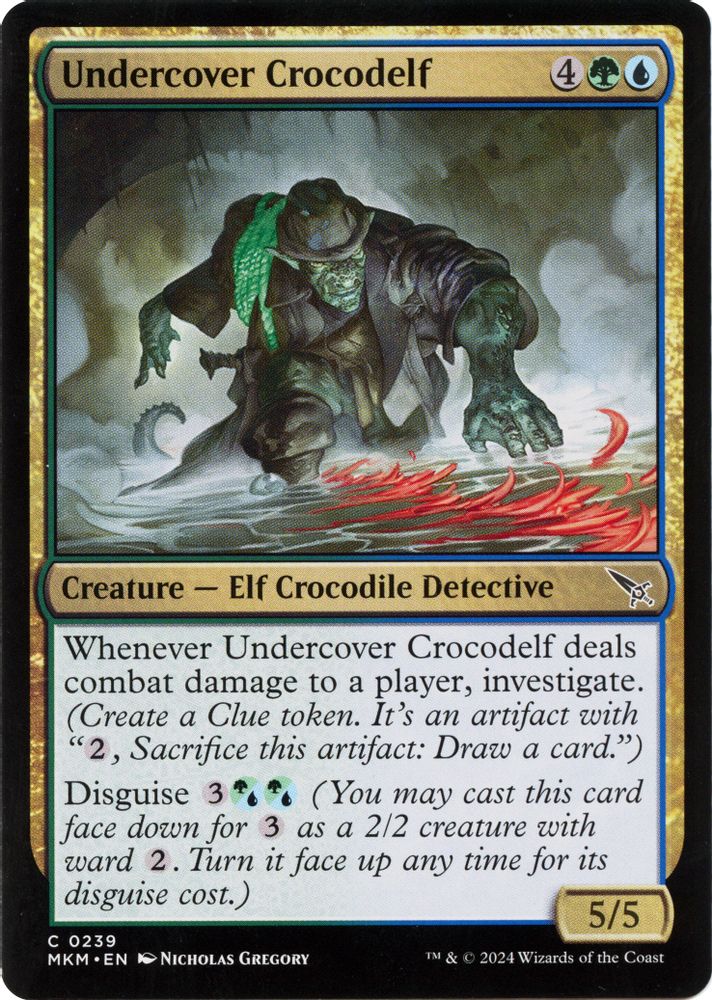 2024 Magic: The Gathering: Murders at Karlov Manor (MKM) - Undercover Crocodelf b (#239†, Common) (, Near Mint)