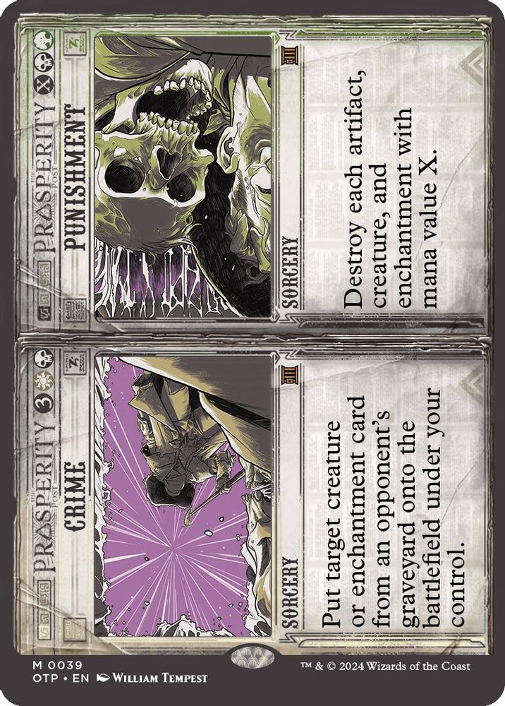 2024 Magic: The Gathering: Outlaws of Thunder Junction: Breaking News (OTP) - Crime Punishment (#39, Mythic Rare) (, Near Mint)