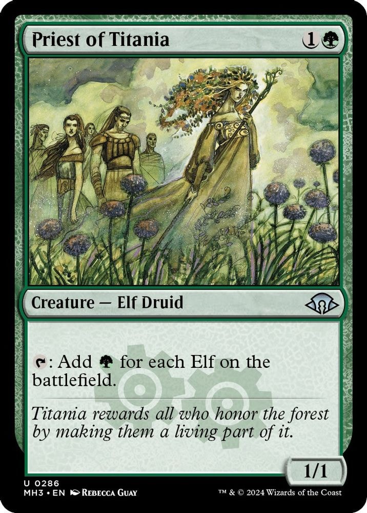 2024 Magic: The Gathering: Modern Horizons 3 (MH3) - Priest of Titania (#286, Uncommon) (, Near Mint)