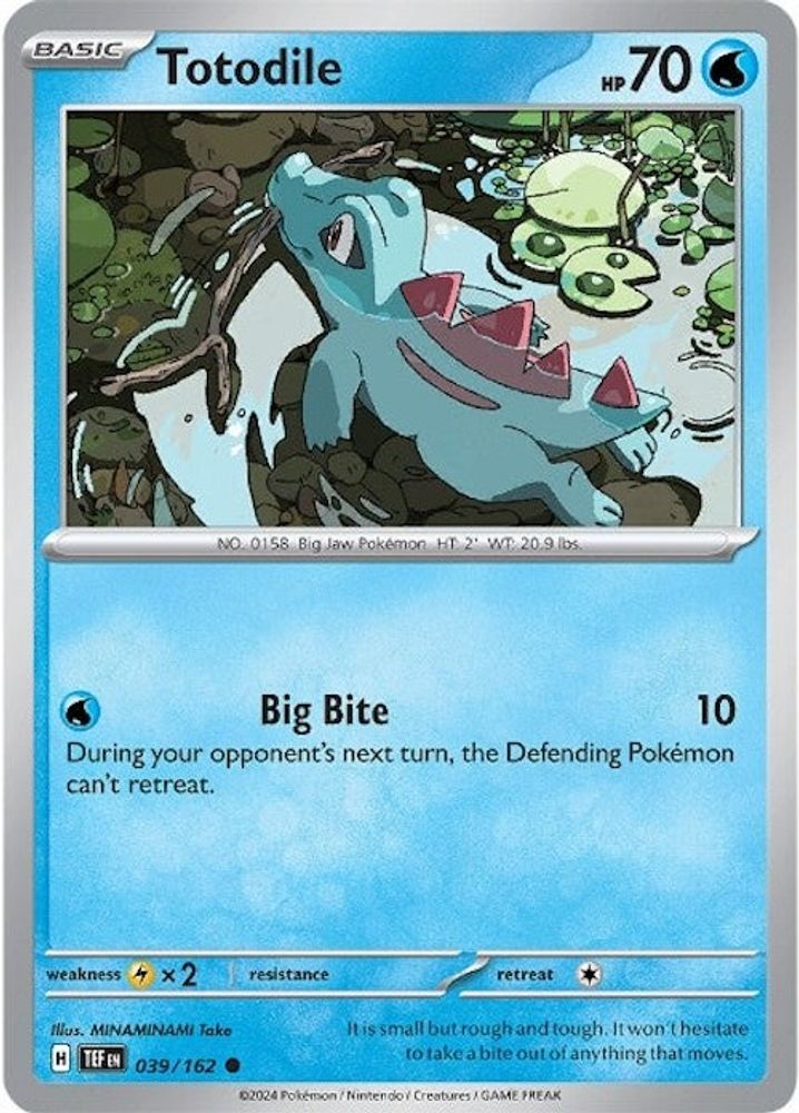2024 Pokemon: SV05: Temporal Forces (TEF) - Totodile (#039/162, Common) (, Near Mint)
