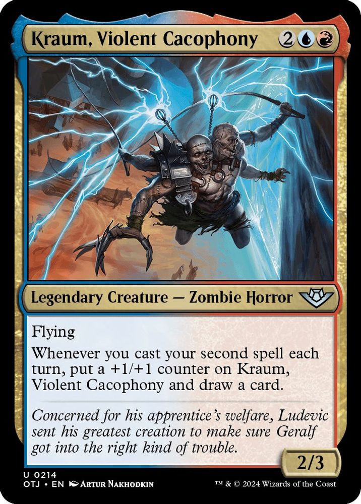 2024 Magic: The Gathering: Outlaws of Thunder Junction (OTJ) - Kraum Violent Cacophony (#214, Uncommon) (, Near Mint)