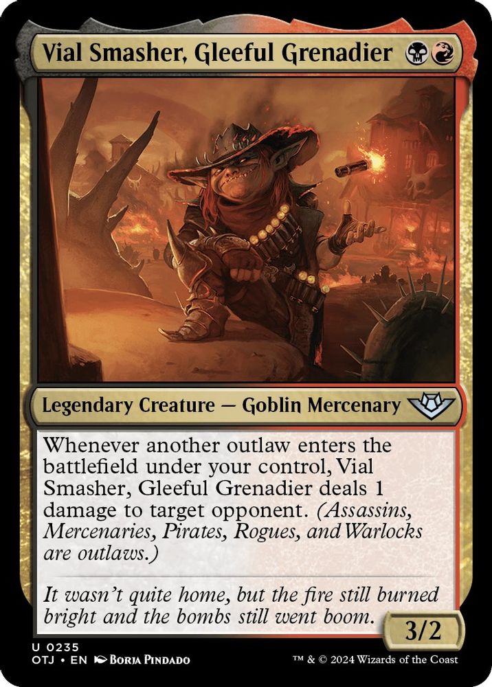 2024 Magic: The Gathering: Outlaws of Thunder Junction (OTJ) - Vial Smasher Gleeful Grenadier (#235, Uncommon) (, Near Mint)