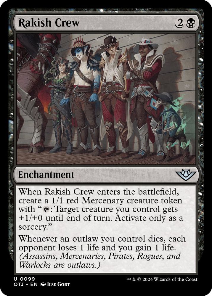2024 Magic: The Gathering: Outlaws of Thunder Junction (OTJ) - Rakish Crew (#99, Uncommon) (, Near Mint)
