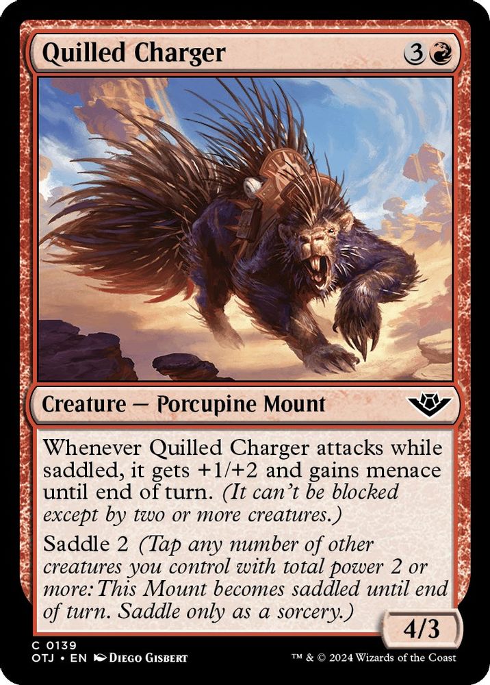 2024 Magic: The Gathering: Outlaws of Thunder Junction (OTJ) - Quilled Charger (#139, Common) (, Near Mint)