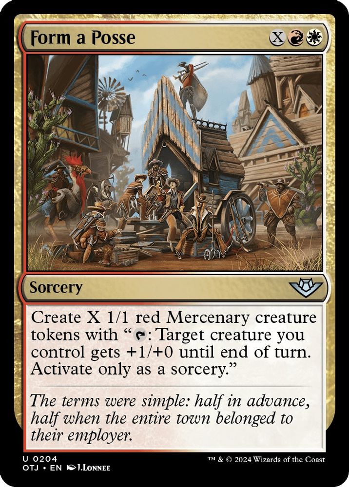 2024 Magic: The Gathering: Outlaws of Thunder Junction (OTJ) - Form a Posse (#204, Uncommon)