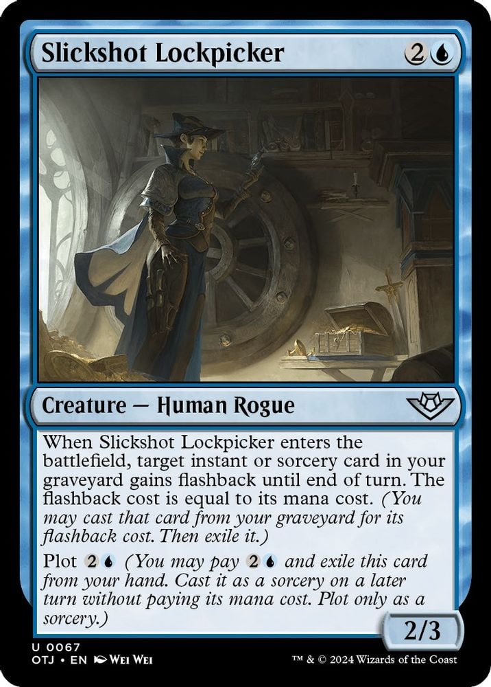 2024 Magic: The Gathering: Outlaws of Thunder Junction (OTJ) - Slickshot Lockpicker (#67, Uncommon) (, Near Mint)