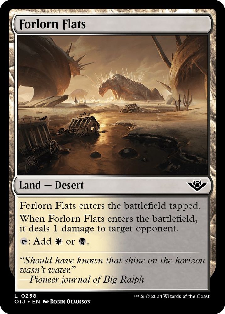 2024 Magic: The Gathering: Outlaws of Thunder Junction (OTJ) - Forlorn Flats (#258, Land)