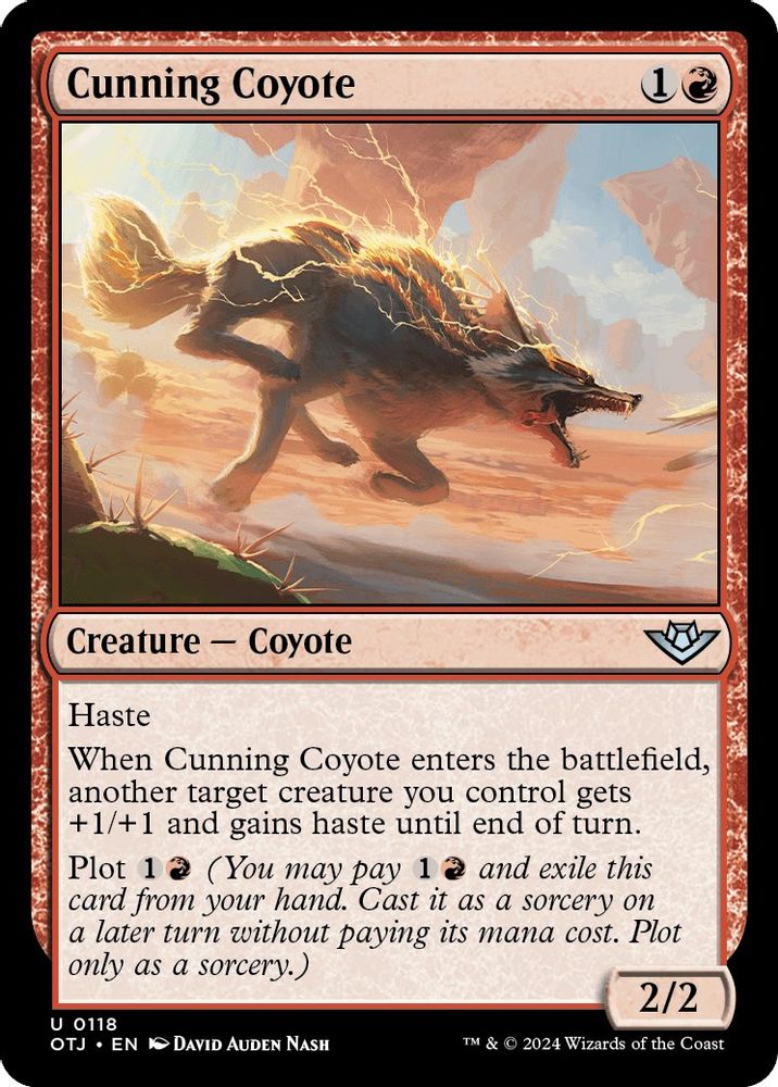 2024 Magic: The Gathering: Outlaws of Thunder Junction (OTJ) - Cunning Coyote (#118, Uncommon)