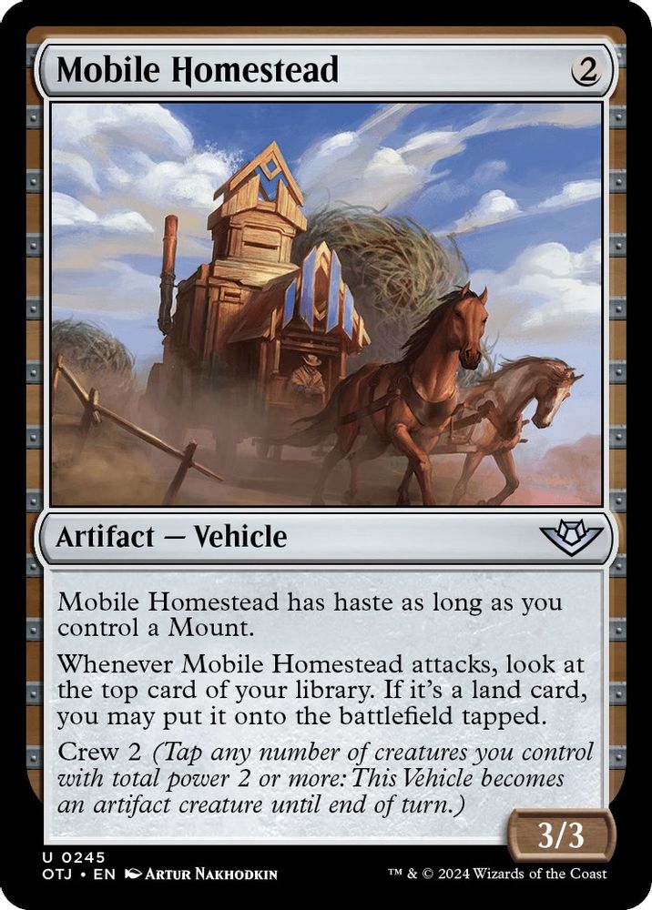 2024 Magic: The Gathering: Outlaws of Thunder Junction (OTJ) - Mobile Homestead (#245, Uncommon) (, Near Mint)