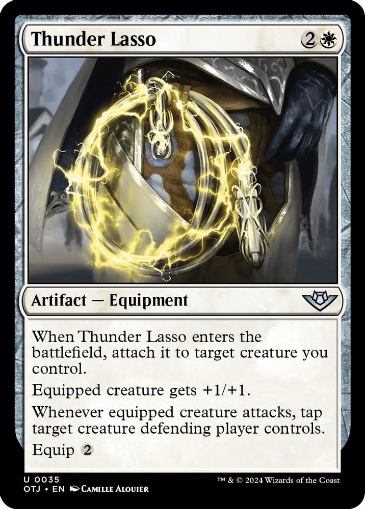 2024 Magic: The Gathering: Outlaws of Thunder Junction (OTJ) - Thunder Lasso (#35, Uncommon) (, Near Mint)