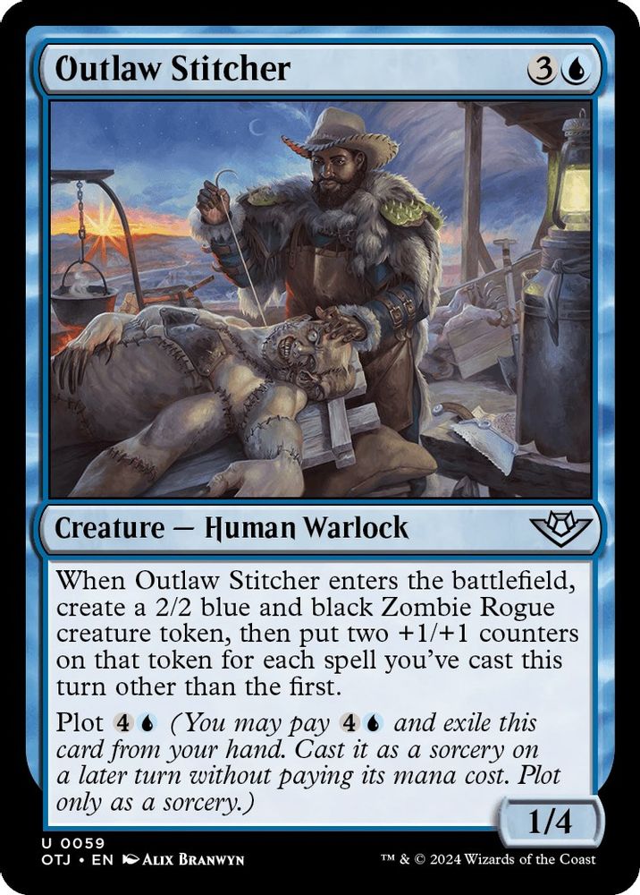 2024 Magic: The Gathering: Outlaws of Thunder Junction (OTJ) - Outlaw Stitcher (#59, Uncommon)