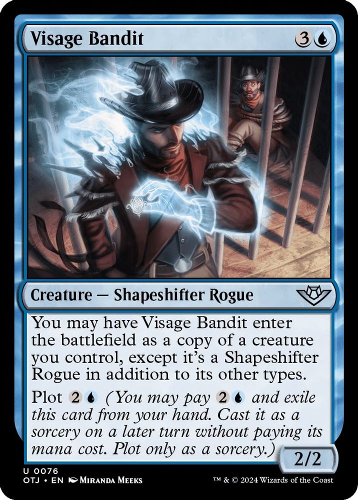 2024 Magic: The Gathering: Outlaws of Thunder Junction (OTJ) - Visage Bandit (#76, Uncommon) (, Near Mint)