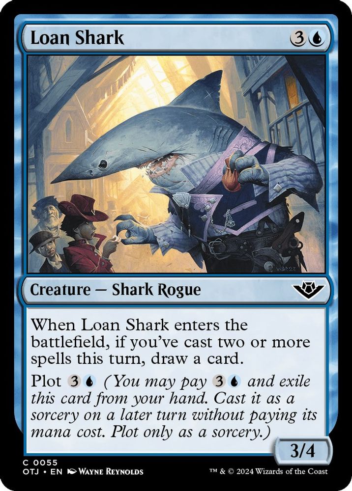 2024 Magic: The Gathering: Outlaws of Thunder Junction (OTJ) - Loan Shark (#55, Common)