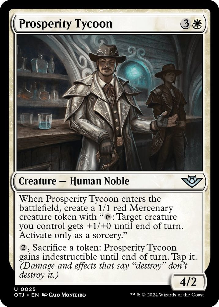 2024 Magic: The Gathering: Outlaws of Thunder Junction (OTJ) - Prosperity Tycoon (#25, Uncommon)