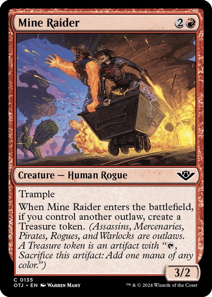2024 Magic: The Gathering: Outlaws of Thunder Junction (OTJ) - Mine Raider (#135, Common)