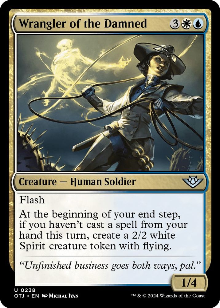 2024 Magic: The Gathering: Outlaws of Thunder Junction (OTJ) - Wrangler of the Damned (#238, Uncommon) (, Near Mint)